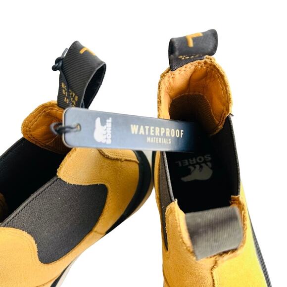 Sorel Women's Hi Line Chelsea Boot Geo Yellow Suede Size 8 NEW - Picture 5 of 9